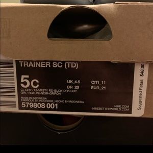 Nike trainer original box